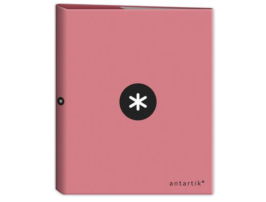 Carpeta 4 anillas 40 mm mixtas liderpapel antartik a4 forrada color coral