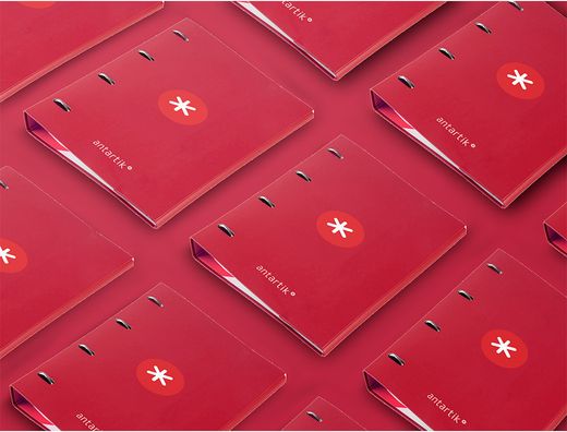 Carpeta 4 anillas 40 mm mixtas liderpapel antartik A4 forrada color frambuesa