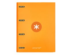 Carpeta 4 anillas 40 mm mixtas liderpapel antartik A4 forrada color mostaza