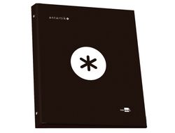 Carpeta 4 Anillas 40 mm Mixtas Liderpapel Antartik A4 Forrada Color Negro