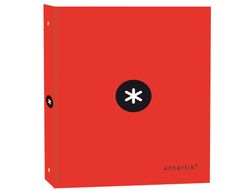 Carpeta 4 Anillas 40 mm Mixtas Liderpapel Antartik A4 Forrada Color Rojo