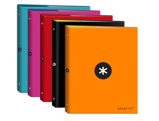 Carpeta 4 Anillas 40 mm Mixtas Liderpapel Antartik A4 Forrada Colores Surtidos