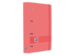 Carpeta 4 anillas oxford europeanbinder live&go tapa polifoam din A4 + recambio 120 hojas cuadro 5 mm sandia