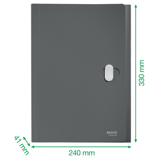 Carpeta acordeón Leitz Recycle. PP. 5 compartimentos expandibles más 1 frontal fijo. DIN A4, azul