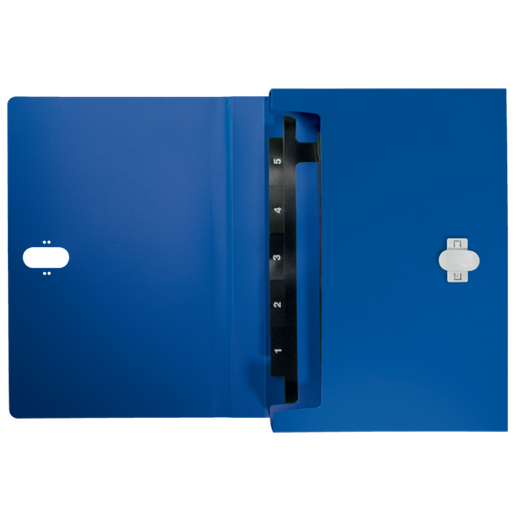 Carpeta acordeón Leitz Recycle. PP. 5 compartimentos expandibles más 1 frontal fijo. DIN A4, azul