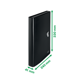 Carpeta acordeón Leitz Recycle. PP. 5 compartimentos expandibles más 1 frontal fijo. DIN A4. negro