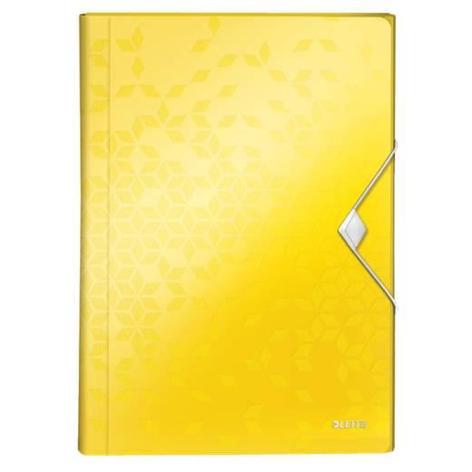Carpeta acordeón WOW. PP. 6 separadores más 1 extra ancho. DIN A4, amarillo