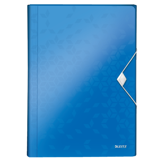 Carpeta acordeón WOW. PP. 6 separadores más 1 extra ancho. DIN A4, azul