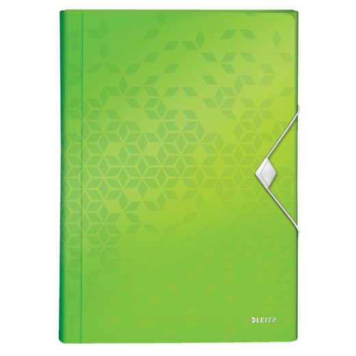 Carpeta acordeón WOW. PP. 6 separadores más 1 extra ancho. DIN A4, verde