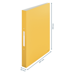 Carpeta anillas Leitz Cosy, 2 x 25mm RR, DIN A4, amarillo