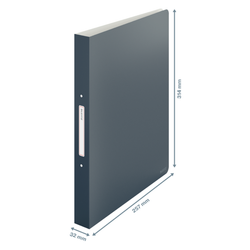 Carpeta anillas Leitz Cosy, 2 x 25mm RR, DIN A4, gris