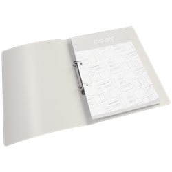 Carpeta anillas Leitz Cosy, 2 x 25mm RR, DIN A4, gris