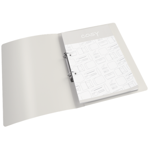 Carpeta anillas Leitz Cosy, 2 x 25mm RR, DIN A4, gris