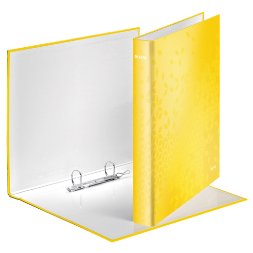 Carpeta anillas Leitz WOW. 2 anillas D 25 mm. DIN A4+ amarillo