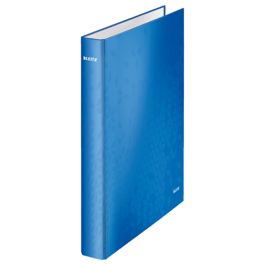 Carpeta anillas Leitz WOW. 2 anillas D 25 mm. DIN A4+ azul