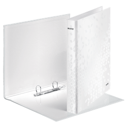 Carpeta anillas Leitz WOW. 2 anillas D 25 mm. DIN A4+ blanco