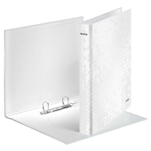 Carpeta anillas Leitz WOW. 2 anillas D 25 mm. DIN A4+ blanco