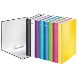 Carpeta anillas Leitz WOW. 2 anillas D 25 mm. DIN A4+ blanco
