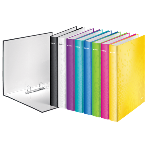 Carpeta anillas Leitz WOW. 2 anillas D 25 mm. DIN A4+ blanco