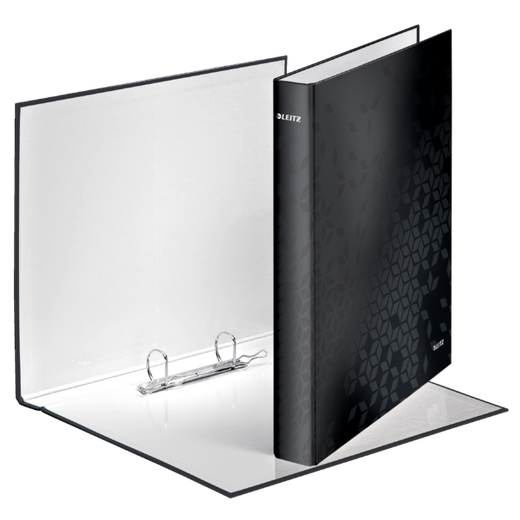 Carpeta anillas Leitz WOW. 2 anillas D 25 mm. DIN A4+ negro