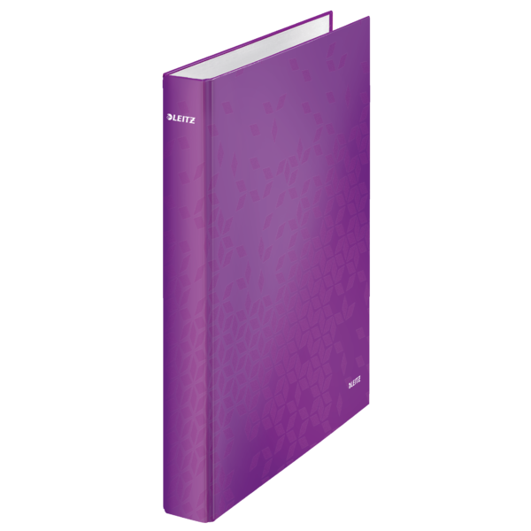 Carpeta anillas Leitz WOW. 2 anillas D 25 mm. DIN A4+ violeta