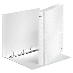 Carpeta anillas Leitz WOW. 4 anillas D 25 mm. DIN A4+ blanco