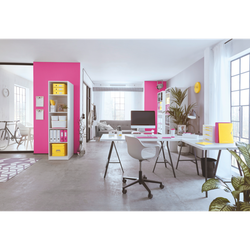 Carpeta anillas Leitz WOW. 4 anillas D 25 mm. DIN A4+ fucsia