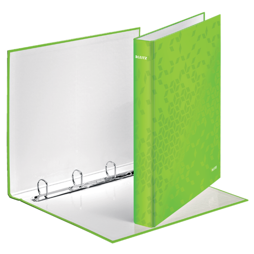 Carpeta anillas Leitz WOW. 4 anillas D 25 mm. DIN A4+ turquesa
