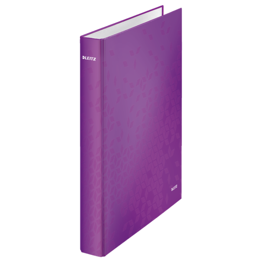 Carpeta anillas Leitz WOW. 4 anillas D 25 mm. DIN A4+ violeta