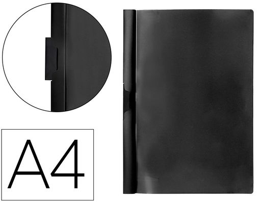 Carpeta beautone dossier pinza lateral 35365 polipropildin a4 negra 25 h. pinza desli-pack de 10 retractilado