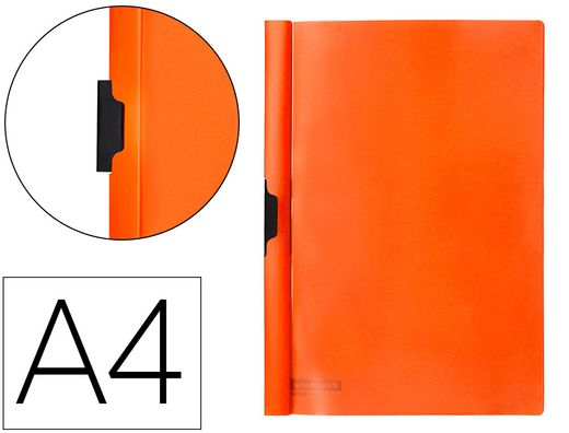 Carpeta beautone dossier pinza lateral 45301 polipropildin a4 naranja 25 h. pinza des-pack de 10 retractilado