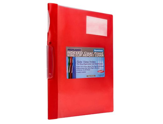 Carpeta beautone dossier pinza lateral 48380 polipropildin-a4 roja pinza giratoria -pack de 10 retractilado
