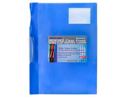 Carpeta beautone dossier pinza lateral 48382 polipropildin-a4 azul pinza giratoria -pack de 10 retractilado