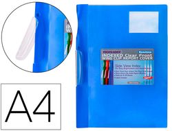 Carpeta beautone dossier pinza lateral 48382 polipropildin-a4 azul pinza giratoria -pack de 10 retractilado
