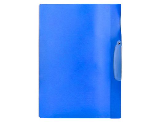 Carpeta beautone dossier pinza lateral 48382 polipropildin-a4 azul pinza giratoria -pack de 10 retractilado