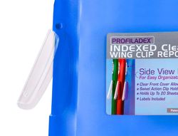 Carpeta beautone dossier pinza lateral 48382 polipropildin-a4 azul pinza giratoria -pack de 10 retractilado