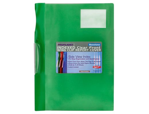 Carpeta beautone dossier pinza lateral 48383 polipropildin a4 verde pinza giratoria -pack de 10 retractilado