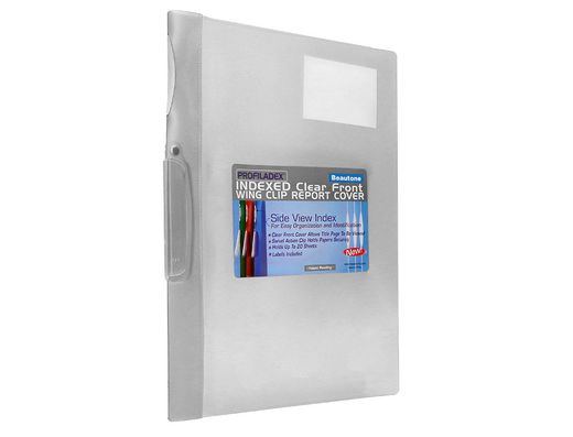 Carpeta beautone dossier pinza lateral 48384 polipropildin-a4 incolora pinza giratori-pack de 10 retractilado