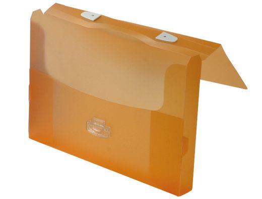 Carpeta Beautone Portadocumentos Broche Polipropileno Din A4 Naranja Transparente