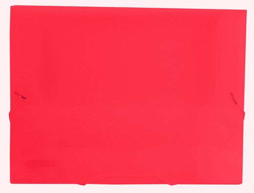 Carpeta Beautone Portadocumentos Gomas 36930 Polipropileno Din A4 Roja Transparente -Lomo 25 Mm