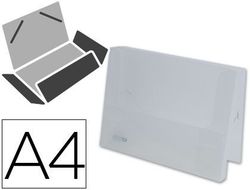 Carpeta Beautone Portadocumentos Gomas 36934 Polipropileno Din A4 Incolora Transparente -Lomo 25 Mm