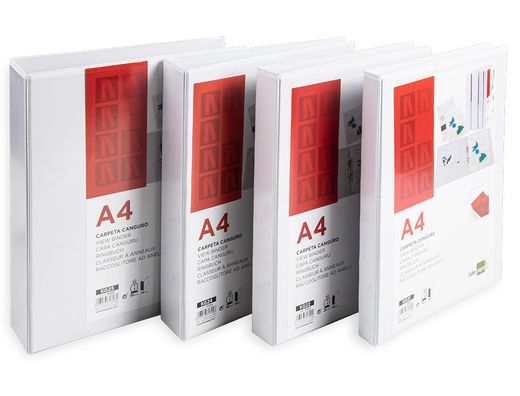 Carpeta Canguro 2 Anillas Mixtas 25Mm Liderpapel A4 Plastico Blanca