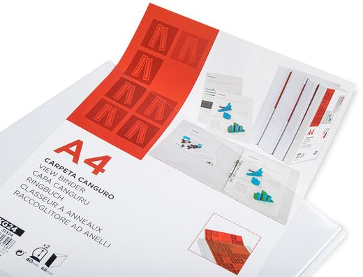 Carpeta Canguro 2 Anillas Mixtas 40Mm Liderpapel A4 Plastico Blanca
