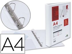 Carpeta Canguro 4 Anillas Mixtas 25Mm Liderpapel A4 Plastico Blanca