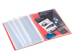 Carpeta carchivo archivex polipropileno canguro escaparate con espiral 40 fundas cierre gomasdin a4