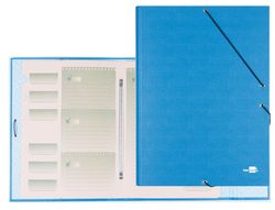 Carpeta Clasificadora Liderpapel 12 Departamentos Folio Prolongado Carton Forrado Celeste