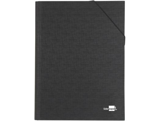 Carpeta Clasificadora Liderpapel 12 Departamentos Folio Prolongado Carton Forrado Negra Fuelle