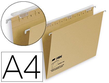 Carpeta Colgante Fade Tiki Din A4 Visor Superior 290 Mm Efecto Lupa Kraft Eco 230 G/M Lomo V