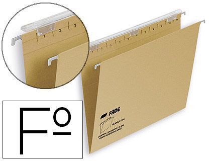 Carpeta Colgante Fade Tiki Folio Visor Superior 290 mm Efecto Lupa Kraft Eco 230 G/M Lomo V
