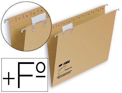 Carpeta Colgante Hamelin Folio Prolongado Visor Superior Kraft Eco
